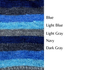 Dyed To Order: Mini, Half, or Full Skein | Seattle Skies | Solid Color Sock Yarn | Contrast Yarn for Heels, Toes, and Cuffs