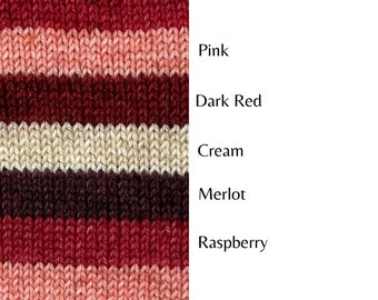 Dyed To Order: Mini, Half, or Full Skein | Rose Petals | Solid Color Sock Yarn | Contrast Yarn for Heels, Toes, and Cuffs