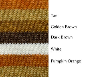 Dyed To Order: Mini, Half, or Full Skein | Pumpkin Pie | Solid Color Sock Yarn | Contrast Yarn for Heels, Toes, and Cuffs