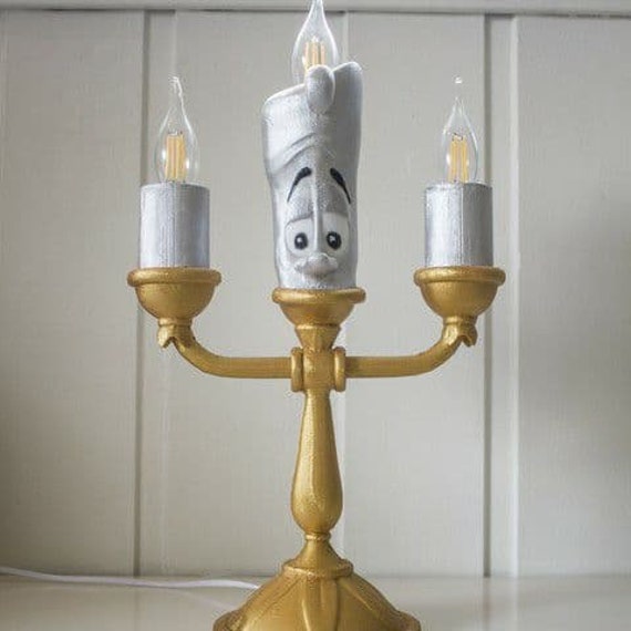 Disney's Lumiere Candelabra Beauty and the Beast Fan Etsy