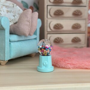 Miniature Gumball machine for dollhouse, dollhouse miniature, dollhouse accessories and dollhouse decorations