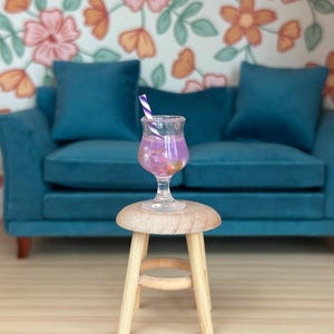 Dollhouse Miniature Drink with Straw: Choose Your Color