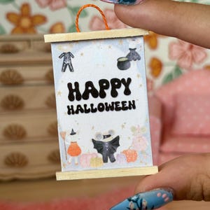 Miniature Wall Hanging Halloween Decor for dollhouse, dollhouse miniature, dollhouse accessories and dollhouse decorations