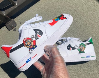 Super Mario Bros Custom Air Force 1s | Etsy