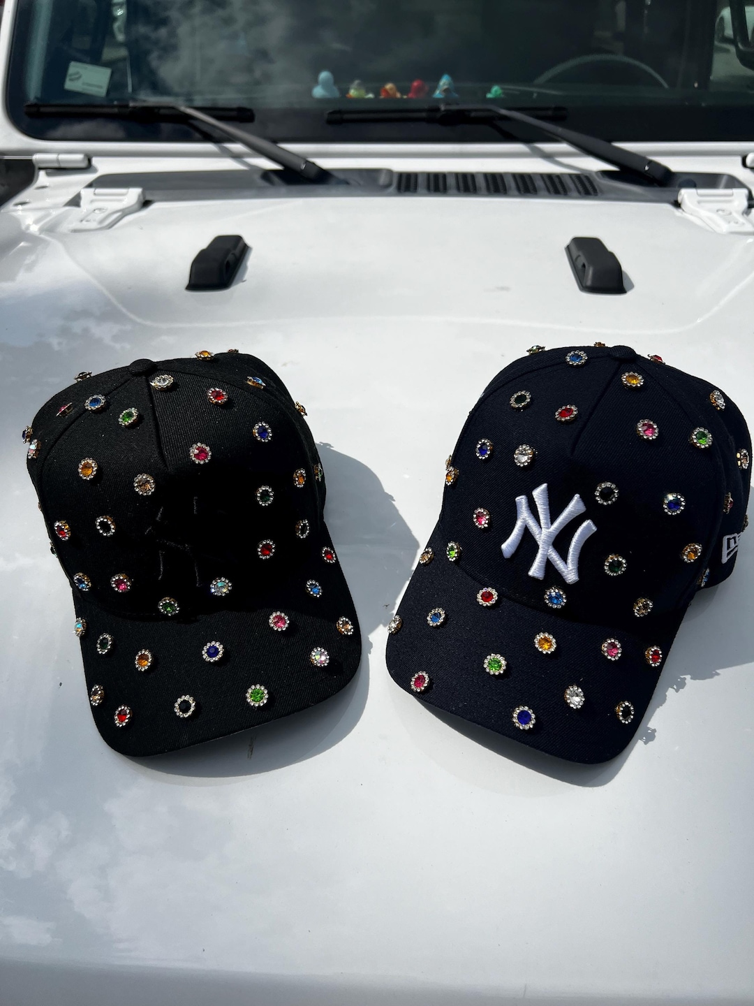All Over Solid Rhinestone Hat main image 1