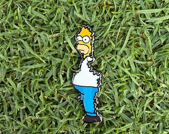 Homer and the Bush, Golf Ball Marker, Gift for Birthday Boyfriend Dad Husband Christmas