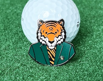 Tiger Woods Inspired Golf Ball Marker | Funny Golf Gift | Magnetic Golf Marker | Unique Golf Accessory for Him
