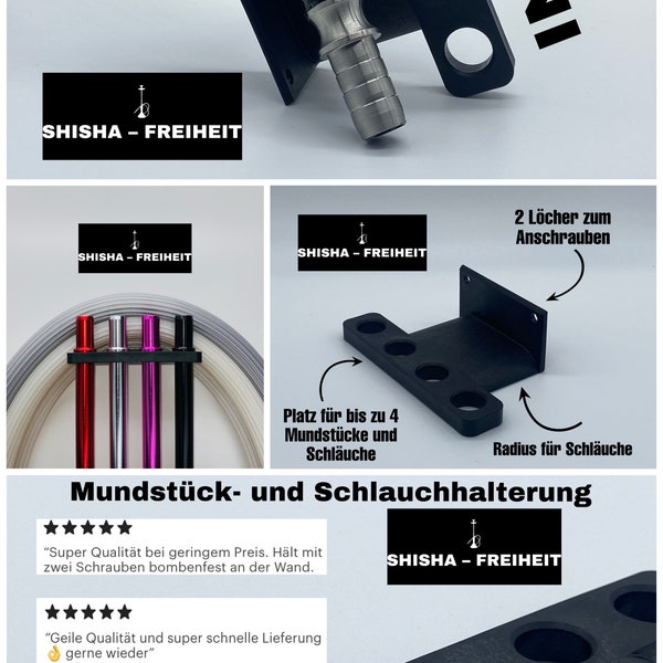 Shisha Mundstück- und Schlauchhalterung