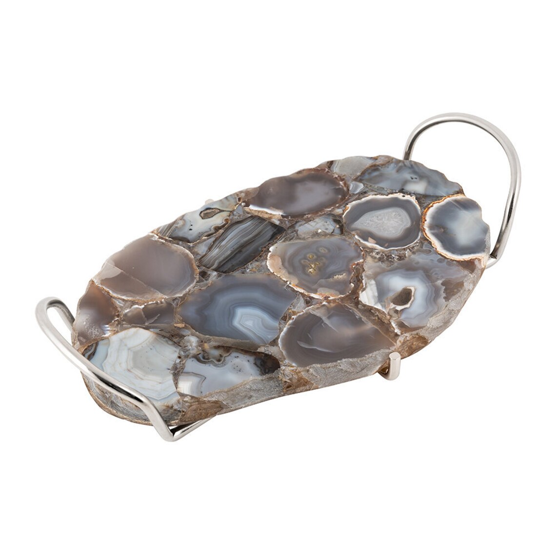 Dark Agate Tray with Handles 4H X 18W X Etsy