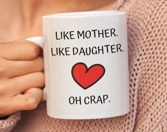 Regalos de mamá de hija, regalos divertidos para el día de la madre, idea de regalo de mamá de cumpleaños, taza para mamá, regalo de taza para ella