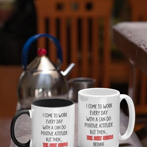 Supervisore dello spettacolo di merda, Giornata dei capi, Tazze per il capo, Tazza per colleghi con umorismo in ufficio, Divertenti tazze sarcastiche per il lavoro, Tazza regalo per colleghi. immagine 2