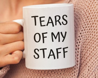 Lágrimas de mi personal, taza de humor de oficina, regalos para jefe, tazas corporativas, tazas divertidas para el trabajo, regalos para jefe, regalo del personal.