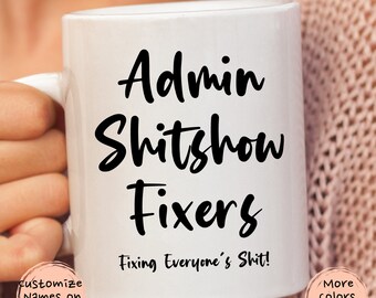Regalos para el día del administrador, asistente administrativo, administrador de sistemas, taza de administrador, regalos de equipo personalizados, reconocimiento de administrador, taza de gerente de proyecto.