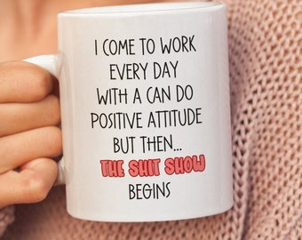 Supervisor de espectáculo de mierda, día del jefe, tazas para jefe, taza de compañero de trabajo de humor de oficina, tazas sarcásticas divertidas para el trabajo, taza de regalo de compañero de trabajo.