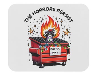 Waschbär Mousepad, Müllcontainer Feuer Mousepad Waschbär, Müll Tier Waschbär-Liebhaber Geschenk, Tier Mousepad, lustiges Deck Dekor niedliche Waschbär Geschenke.