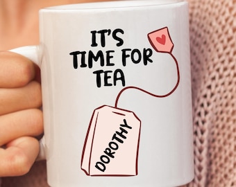 Personalized Tea Mug, Custom Tea Lover Gift, Bes-Teas, It's Tea Time, Tea Drinkers Birthday Gifts, Hot Tea Cup, Cuppa Tea Mug.