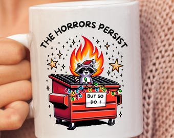 Dumpster Fire Racoon Mug, Trash Animal Racoon Gifts, Racoon Merch Work Mug, Funny Animal Lover Gift Trash Cans, Sassy Animals.