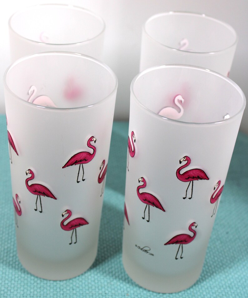 Flamingo Drinking Glasses Gifts for Her Flamingo Lovers - Etsy