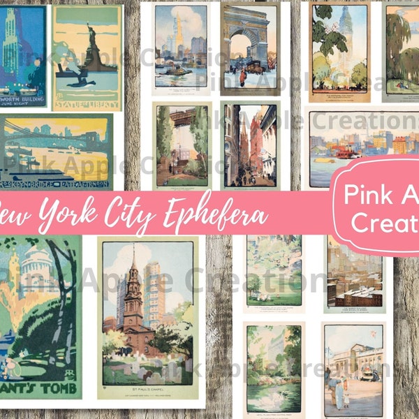 New York City Postcards, NYC, New York City Ephemera, Travel Postcards, Statue of Liberty, Times Square, Vintage new York, Travel Postcards