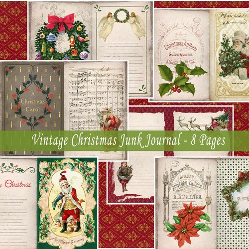 Printable Stamps Christmas Ephemera Junk Journal Supplies - Etsy