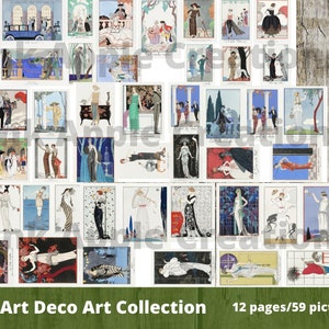 Art Deco Bilder, Art Deco Postkarten, 1920er Jahre Art, Decoupage, Vintage Bilder, Scrapbooking, Kartenherstellung, Junk Journal, Scrapbook, Frauen