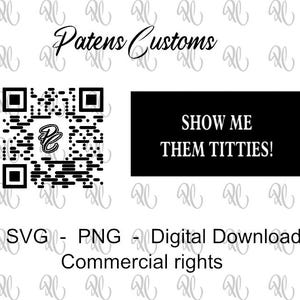 Mostrami le loro tette Codice QR Svg e file PNG digitale