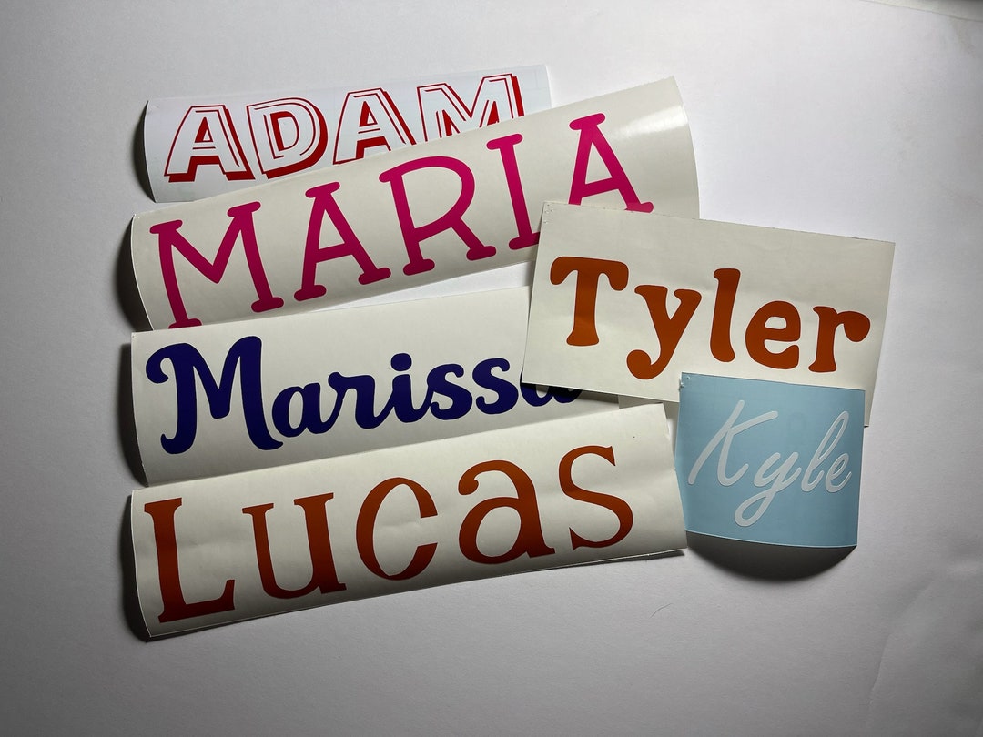 Custom Vinyl Name Decals Vinyl Decal Trending Vinyl Etsy