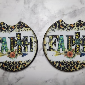Faith Car Coasters (Set of 2)