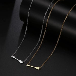 18K Gold Silver Chain Necklace,Lucky Love Arrow Chain Necklace,WATERPROOF,Stainless Steel,Anti Tarnish Trend Party Gift, Minimalist necklace