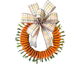 Easter Carrot Wreath: Burlap Farmhouse Porch Decor