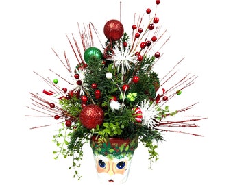 Whimsical Peppermint Christmas Arrangement For Your Holiday Decorating,  Holiday Candy Cane Centerpiece