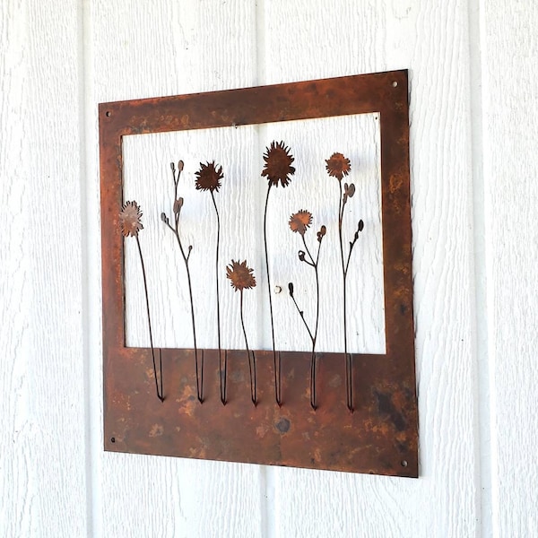 Rustic Dandelion Wall Art Etsy