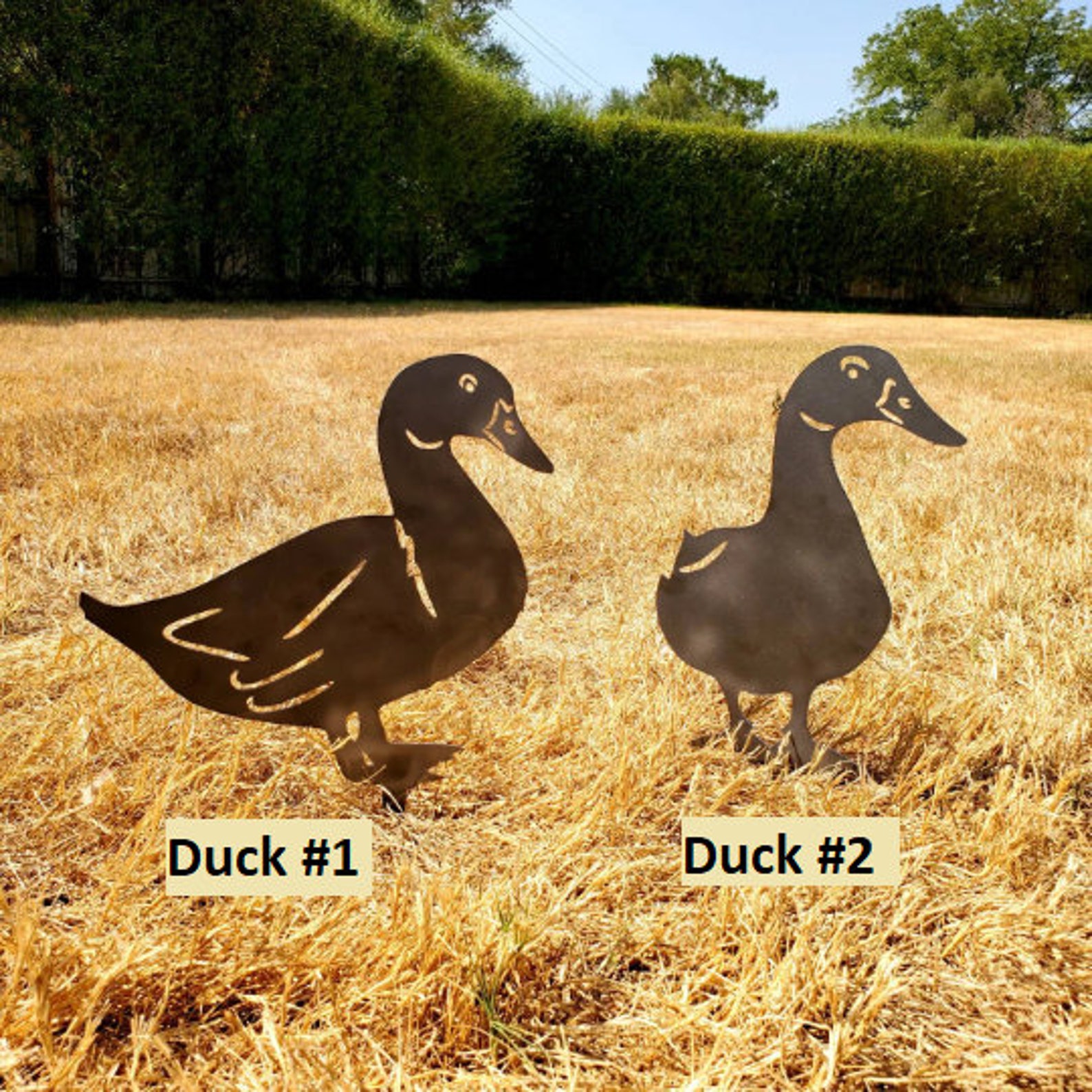 Metal Duck Yard Art/ Rusty Bird / Duck Decor / Duck Gift / Etsy