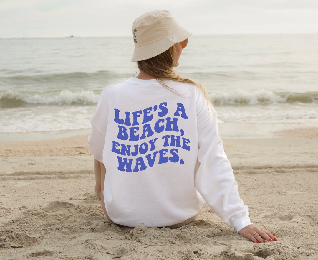 Life's a Beach Wave Crew| Trendy Crew| Beach Crew| Preppy Crew| Cute ...