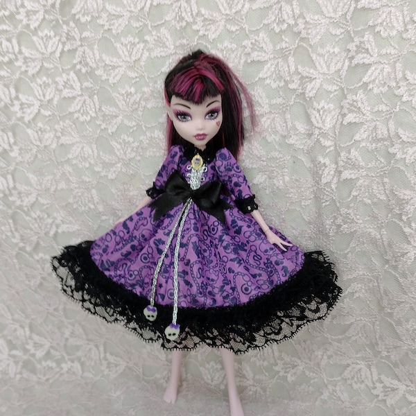 only clothes only purple dress for monster g1 doll style 2
