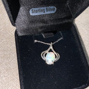 Australian Mintabie solid opal pendant