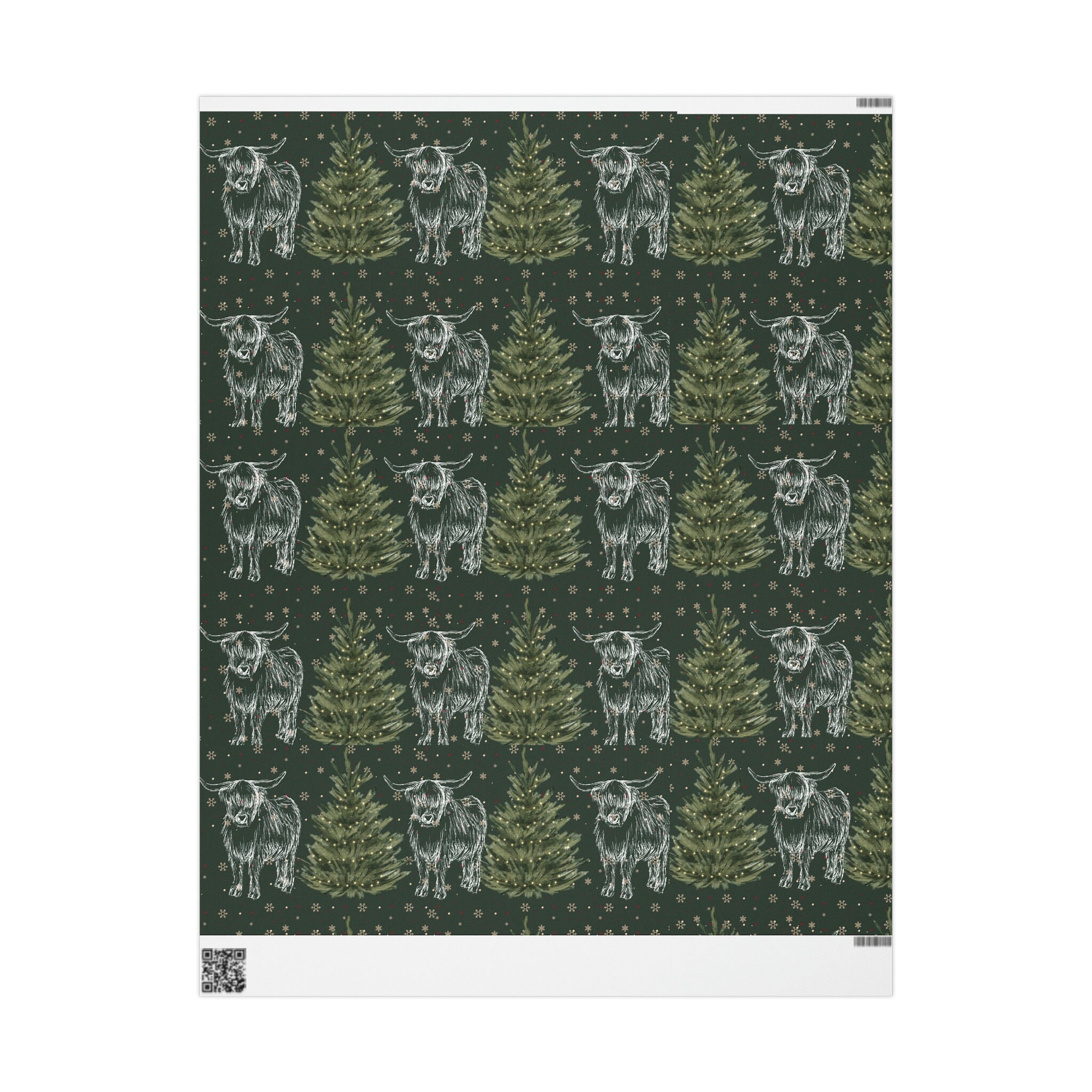 Highland Cow Wrapping Paper Etsy