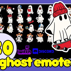 HALLOWEEN TWITCH Emotes!! ghost halloween emotes bundle, ghost twitch emotes, cute ghost emotes, ghost emote, discord, scary emotes