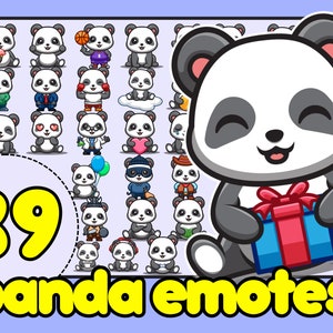 emoticones de panda! Lindos emotes de contracción de panda, emotes de panda, emotes de bambú de panda, emotes de contracción de panda baratos, emotes de animales, emotes de ardilla