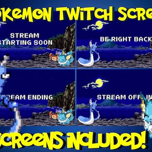Pokemon Twitch Screens, Pokemon Animierte Twitch Bildschirme, Animierte Pokemon Be Right Back, Pokemon Stream Ending, Twitch Pokemon Overlay