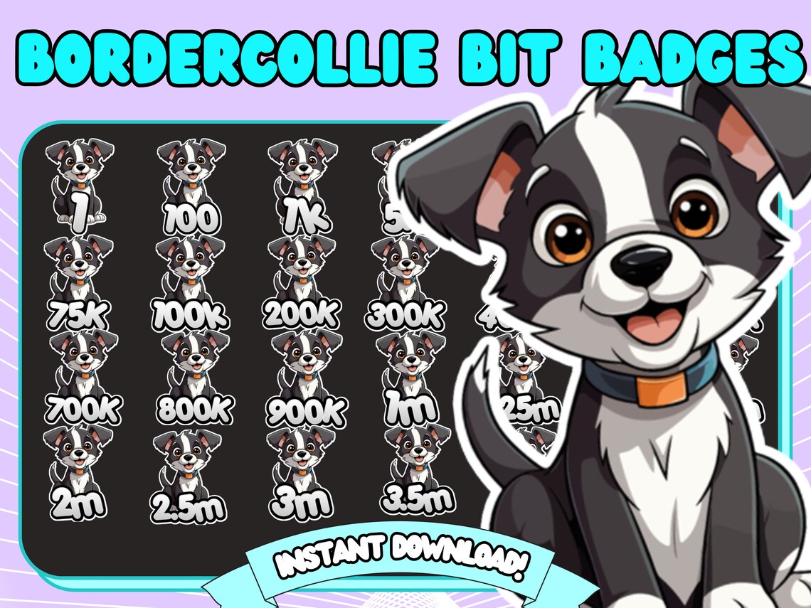 Twitch Bit Badges | Twitch Bits Badges Border Collie Twitch Bits Badges ...