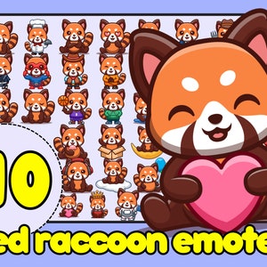¡Emoticonos de panda rojo! Lindos emotes de contracción de panda rojo, emotes de panda de basura, emotes de mapache, emotes de contracción de panda rojo, emotes de mapache, emotes de ardilla