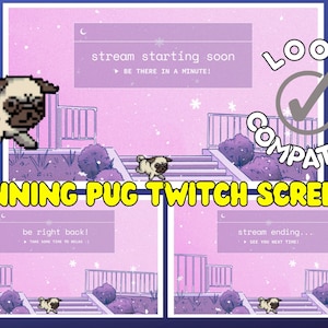 pug twitch screen, Animated running dog twitch screen, animated pug twitch screen, cute dog twitch animated frenchie dog emote twitch