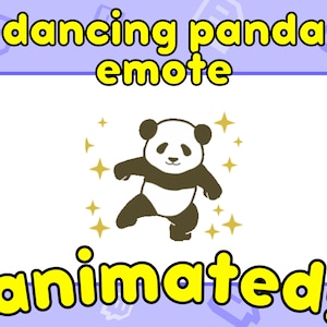 tanzender Panda emote, lustiger Panda emote, tanzender zucken emote, Panda zucken emote, animiertes hype emote, Feier zucken, niedliches Panda emote