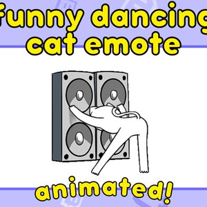 animated DJ emote, animated dance emote, animated twitch emote, animated DJ twitch emote, animated dancing emote twitch, twitch emotes, cat
