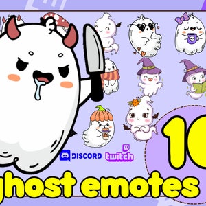 cute ghost emotes, ghost halloween emotes bundle, ghost twitch emotes, twitch funny, ghost emote, discord, scary emotes, halloween emotes