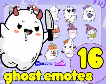 cute ghost emotes, ghost halloween emotes bundle, ghost twitch emotes, twitch funny, ghost emote, discord, scary emotes, halloween emotes