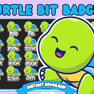 Turtle bit badges Turtle Twitch Emotes, Turtle twitch bit badges, Turtle bits badges, turtle Twitch Emote, Turtles Emote twitch,