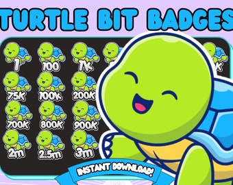 Turtle bit badges Turtle Twitch Emotes, Turtle twitch bit badges, Turtle bits badges, turtle Twitch Emote, Turtles Emote twitch,
