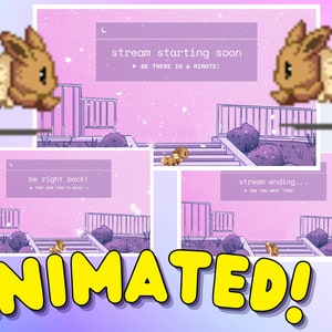 Pokemon Startbildschirm Twitch, Pokemon Be Right Back, Pokemon Stream Ending, EEVEE TWITCH SCREEN, Pokemon Running Twitch Screen